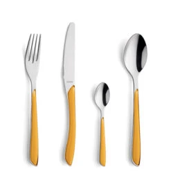 Amefa Bestekset Eclat - Mustard Yellow Matt - 24-delig / 6 Personen