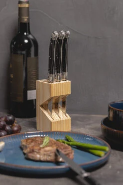 Sareva Steakmessenset Laguiole - Zwart - 6 Stuks -Exporteren Kook Geur Winkel 25082021 12