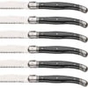 Sareva Steakmessenset Laguiole - Zwart - 6 Stuks -Exporteren Kook Geur Winkel 26082021 5