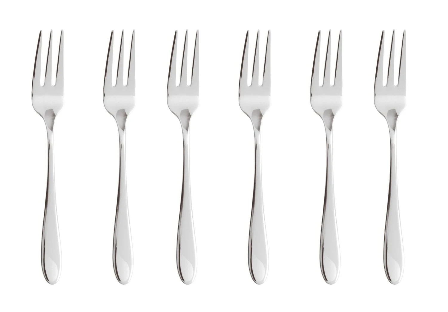 Sambonet Gebaksvorkjes Velvet Zilver 6 Stuks 3 Sambonet Gebaksvorkjes Velvet Zilver 6 Stuks