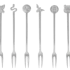 Sambonet Gebaksvorkjes Party Fashion Antique Zilver 6 Stuks -Exporteren Kook Geur Winkel 52649C52