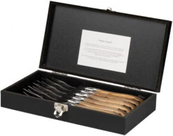 Jay Hill Steakbestek Laguiole - Olijfhout - 12 Delige Set -Exporteren Kook Geur Winkel 8720364450892 1 1