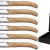 Jay Hill Steakmessen Laguiole - Raw Black - Olijfhout - 6 Stuks -Exporteren Kook Geur Winkel 8720364453459