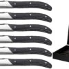 Jay Hill Steakmessen Laguiole - Zwart - 6 Stuks -Exporteren Kook Geur Winkel 8720364453473