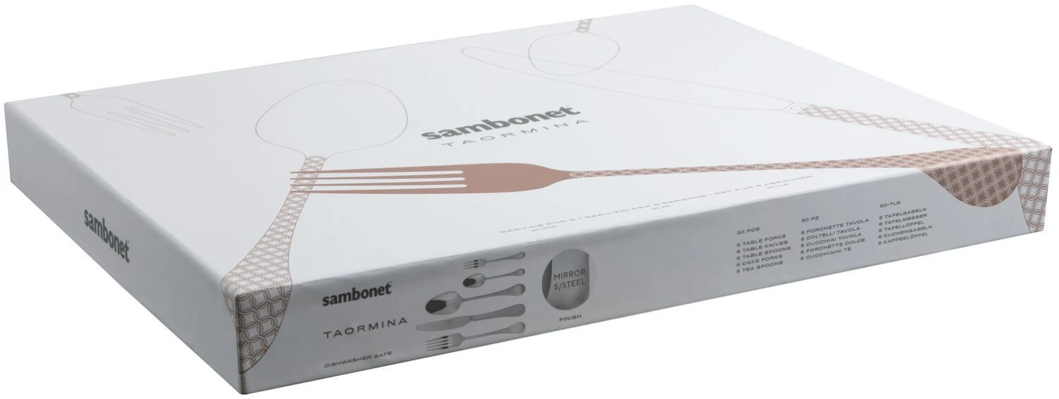 Sambonet Bestekset Taormina - Koper - 30 Delig / 6 Personen 5 Sambonet Bestekset Taormina - Koper - 30 Delig / 6 Personen - Afbeelding 4