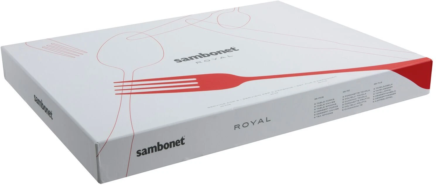 Sambonet Bestekset Royal - Zwart - 36 Delig / 6 Personen 5 Sambonet Bestekset Royal - Zwart - 36 Delig / 6 Personen - Afbeelding 3