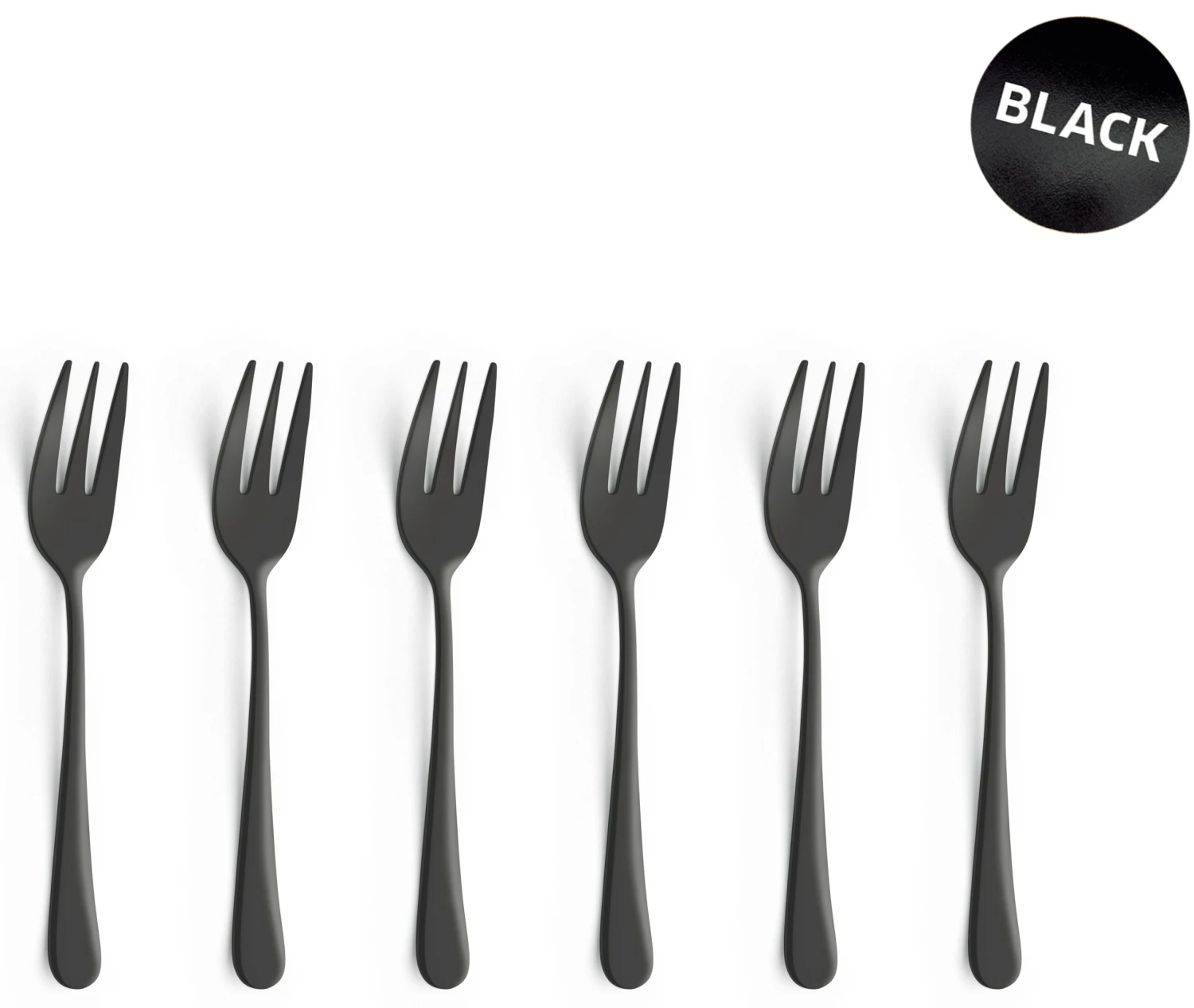 Amefa Gebaksvorkjes Austin - Vintage Zwart - 6 Stuks - Afbeelding 2