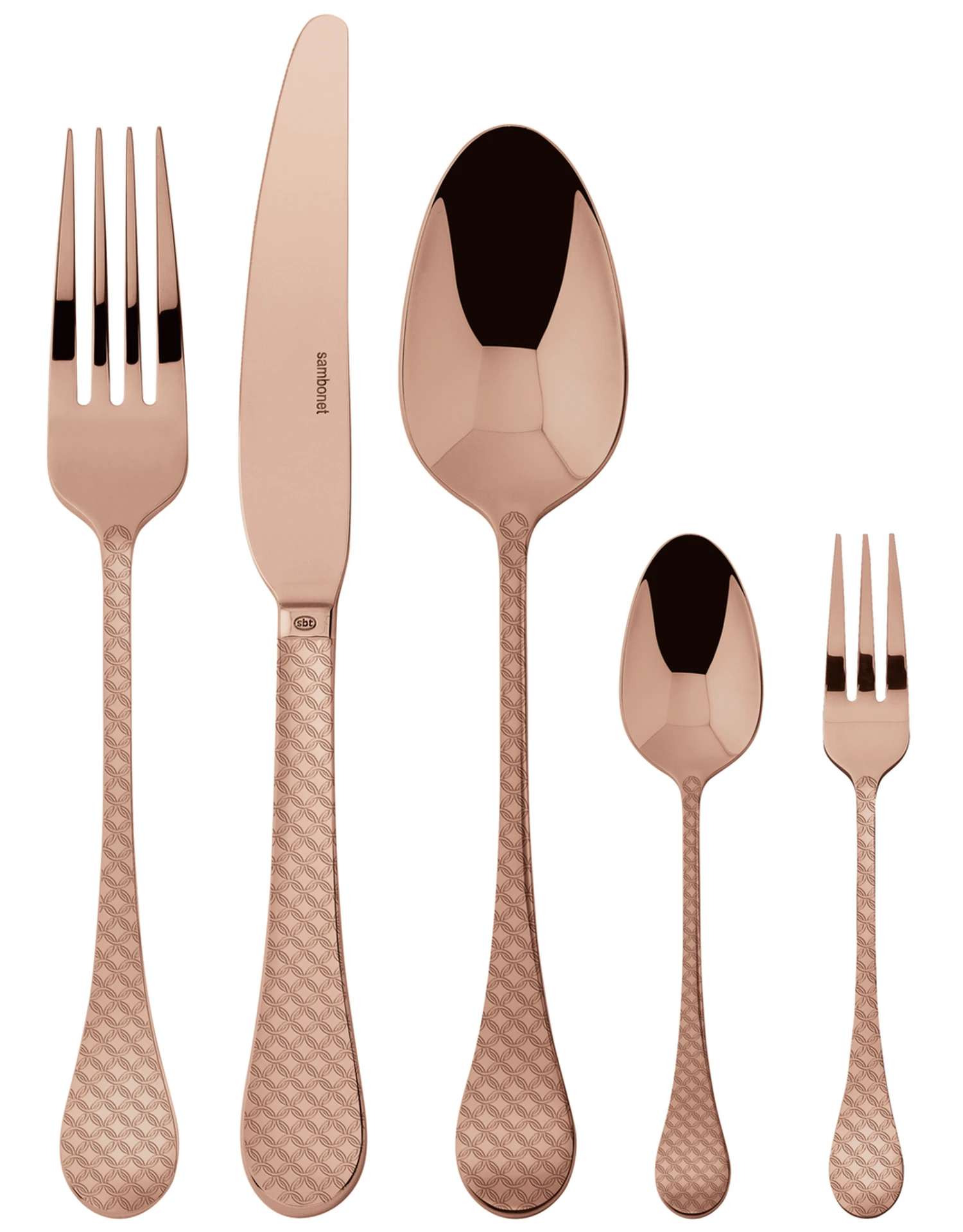 Sambonet Bestekset Taormina - Koper - 30 Delig / 6 Personen 2 Sambonet Bestekset Taormina - Koper - 30 Delig / 6 Personen